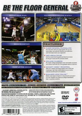 NCAA March Madness 2005 box cover back